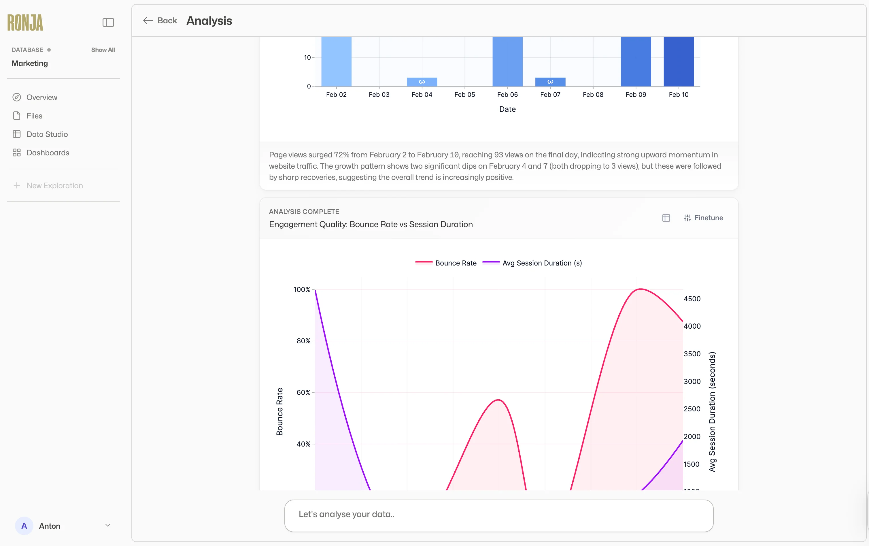Ronja conversational exploration